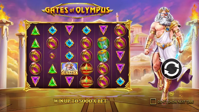 Gates of Olympus slot by Pragmatic Play – game screen